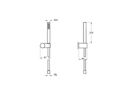 VitrA Suit A4554374 1F El Duş Takımı, Soft Altın